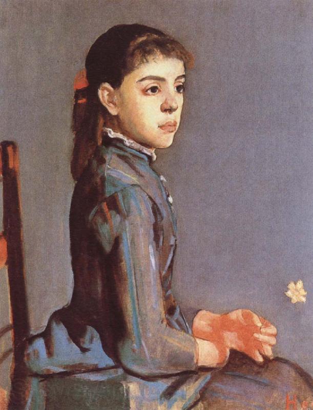 Ferdinand Hodler Portrait of Louise-Delphine Duchosal Norge oil painting art